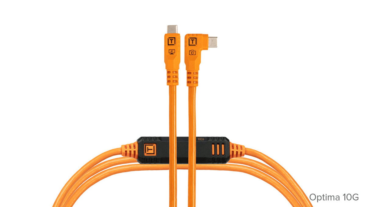 TetherPro Optima 10G USB-C, Straight to Right Angle Cable