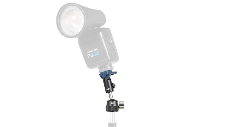 Westcott FJ80 studio flash head mounted on a light stand with accessories for a photography setup