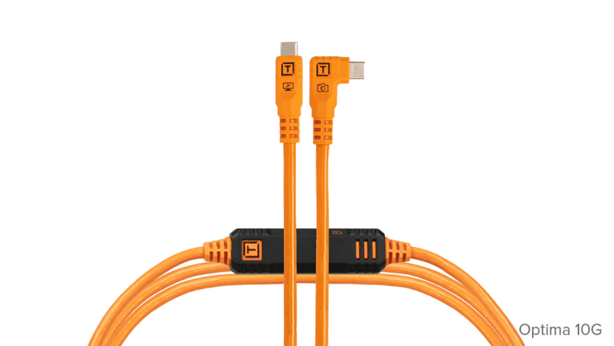 TetherPro Optima 10G USB-C, Straight to Right Angle Cable